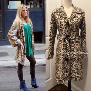 ASO Serena Van der Woodsen Leopard Coat